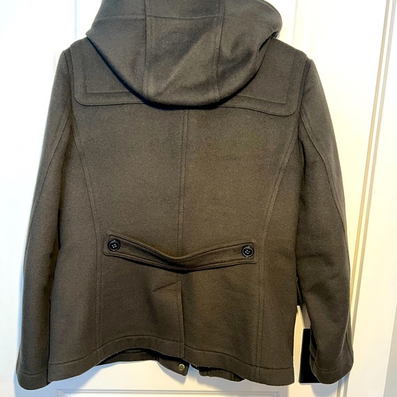 Authentic Burberry Women’s Wool with Toggles Coat, Pea Coat, Green, Size 14 - Picture 2 of 13